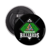 Personalisierte Billard NAME Cue Rack Pool Room Flaschenöffner (Vorderseite)