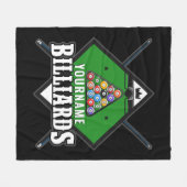 Personalisierte Billard NAME Cue Rack Pool Room Fleecedecke (Vorderseite (Horizontal))