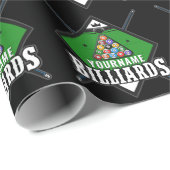 Personalisierte Billard NAME Cue Rack Pool Room Geschenkpapier (Rolleneckpunkt)