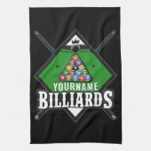 Personalisierte Billard NAME Cue Rack Pool Room Geschirrtuch (Vertikal)