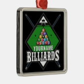 Personalisierte Billard NAME Cue Rack Pool Room Ornament Aus Metall (Rechts)