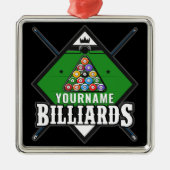 Personalisierte Billard NAME Cue Rack Pool Room Ornament Aus Metall (Vorne)