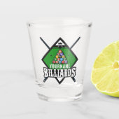 Personalisierte Billard NAME Cue Rack Pool Room Schnapsglas (Vorderseite)