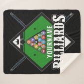 Personalisierte Billard NAME Cue Rack Pool Room Sherpadecke (Vorderseite (Horizontal))