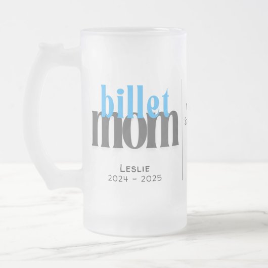 Personalisierte Billet-Mama mit wissenschaftlichen Mattglas Bierglas (Links)
