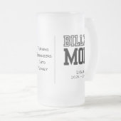 Personalisierte Billet-Mama mit wissenschaftlichen Mattglas Bierglas (VorderseiteRechts)