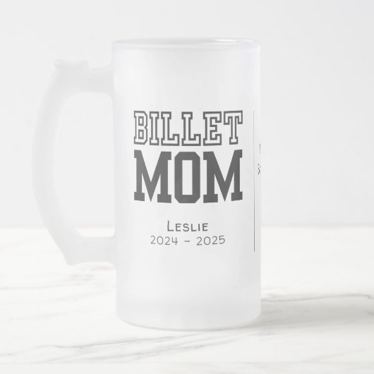 Personalisierte Billet-Mama mit wissenschaftlichen Mattglas Bierglas (Links)