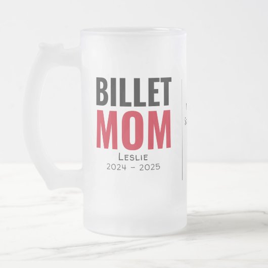 Personalisierte Billet-Mama mit wissenschaftlichen Mattglas Bierglas (Links)