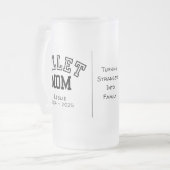 Personalisierte Billet-Mama mit wissenschaftlichen Mattglas Bierglas (Vorderseite Links)