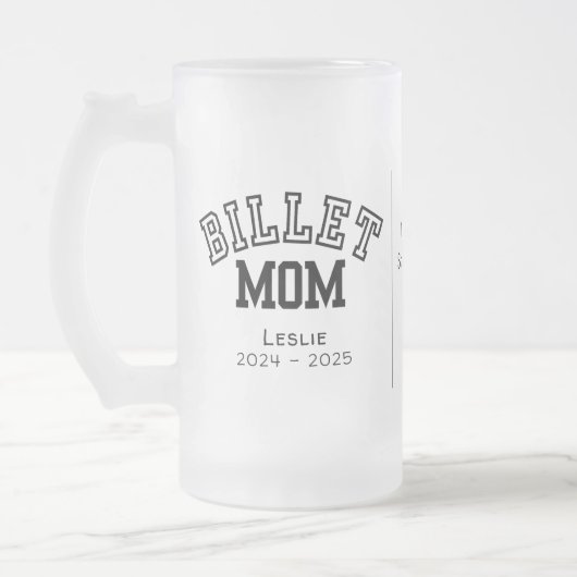 Personalisierte Billet-Mama mit wissenschaftlichen Mattglas Bierglas (Links)