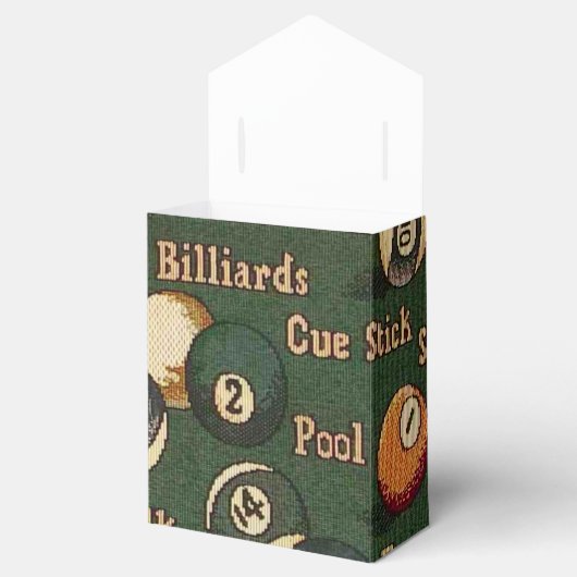 Personalisierte Billiardkugeln - Hintergrund Geschenkschachtel (Geöffnet)