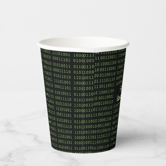 Personalisierte Binärkode-Computersprache Pappbecher (Rechts)