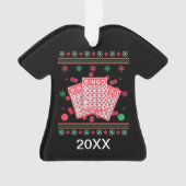 Personalisierte Bingo Cards Ugly Xmas Sweater Ornament (Vorderseite)