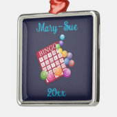 Personalisierte Bingokarte Ornament Aus Metall (Links)