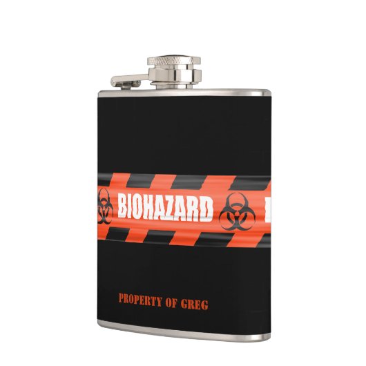 Personalisierte Biogefährdung Flachmann (Links)