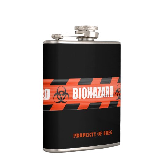 Personalisierte Biogefährdung Flachmann (Rechts)