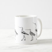 Personalisierte Bird Art Zeichnend in Schwarz und Kaffeetasse (VorderseiteRechts)