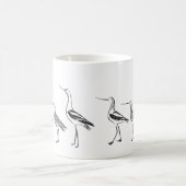 Personalisierte Bird Art Zeichnend in Schwarz und Kaffeetasse (Mittel)