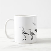 Personalisierte Bird Art Zeichnend in Schwarz und Kaffeetasse (Links)