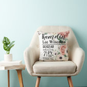 Personalisierte Birth Pillow Geometric Garden Rose Kissen (Stuhl )