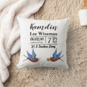 Personalisierte Birth Pillow Traditioneller Bird T Kissen (Decke)