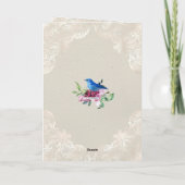 Personalisierte Birthday Bordeaux & Peach Rose Karte (Rückseite)