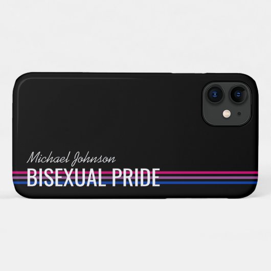 Personalisierte Bisexuelle Flag Farbstreifen Schwa Case-Mate iPhone Hülle (Rückseite (Horizontal))