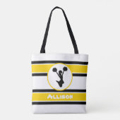 Personalisierte Black and Gold Cheerleader Tasche (Rückseite)