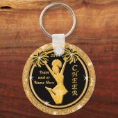 Personalisierte Black and Gold Chefineers Schlüsse Schlüsselanhänger (Vorderseite)