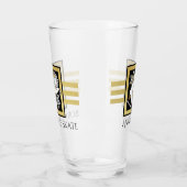 Personalisierte Black and Gold Glitzer Ice Skaten Glas (Links)