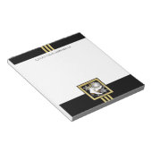 Personalisierte Black and Gold Glitzer Ice Skaten Notizblock (angewinkelt)