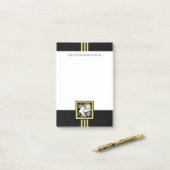 Personalisierte Black and Gold Glitzer Ice Skaten Post-it Klebezettel (Auf Schreibtisch)