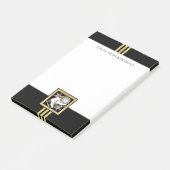 Personalisierte Black and Gold Glitzer Ice Skaten Post-it Klebezettel (angewinkelt)