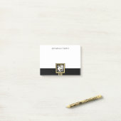 Personalisierte Black and Gold Glitzer Ice Skaten Post-it Klebezettel (Auf Schreibtisch)