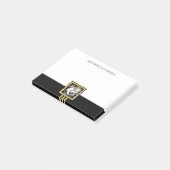 Personalisierte Black and Gold Glitzer Ice Skaten Post-it Klebezettel (angewinkelt)