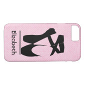 Personalisierte Black Ballet Shoes En Point Case-Mate iPhone Hülle (Rückseite (Horizontal))