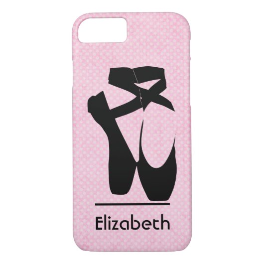 Personalisierte Black Ballet Shoes En Point Case-Mate iPhone Hülle (Rückseite)