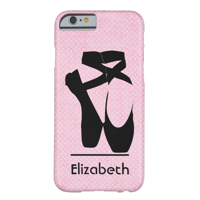 Personalisierte Black Ballet Shoes En Point Case-Mate iPhone Hülle (Rückseite)