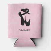 Personalisierte Black Ballet Shoes En Point Dosenkühler (Vorderseite)