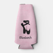 Personalisierte Black Ballet Shoes En Point Flaschenkühler (Vorderseite)