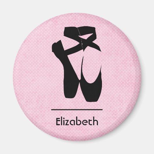Personalisierte Black Ballet Shoes En Point Magnet (Vorne)