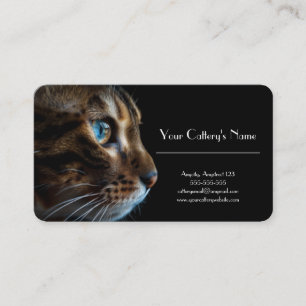 Personalisierte Black Business Card für Cattery Visitenkarte