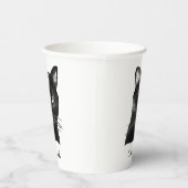 Personalisierte Black Cat Hand Zeichnend Pappbecher (Rechts)