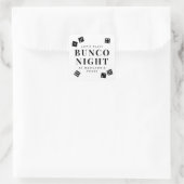 Personalisierte Black Dice Bunco Night Quadratischer Aufkleber (Tasche)