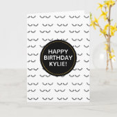 Personalisierte Black Eyelashes Karte (Gelbe Blume)