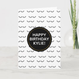 Personalisierte Black Eyelashes Karte
