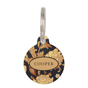 Personalisierte Black Gold Hundehalsband Tag PID Haustiermarke