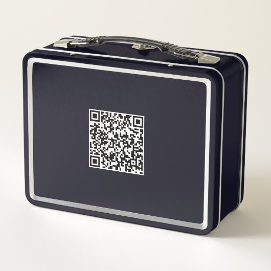 Personalisierte Black Lunchbox mit Scannercode (Rückseite)