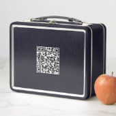 Personalisierte Black Lunchbox mit Scannercode (Beispiel)