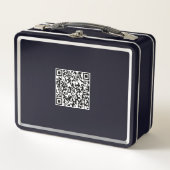 Personalisierte Black Lunchbox mit Scannercode (Vorderseite)